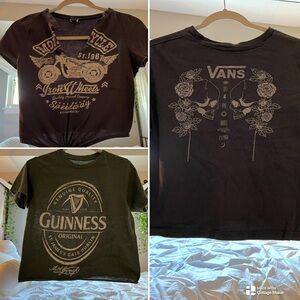 3 crop top shirts size small